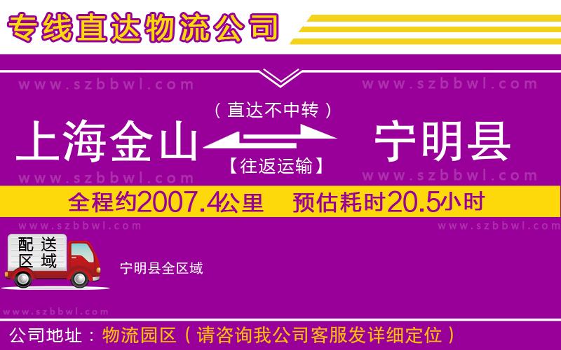 上海金山區(qū)到寧明縣物流專線