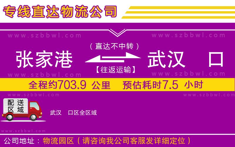 張家港到武漢硚口區(qū)物流專線