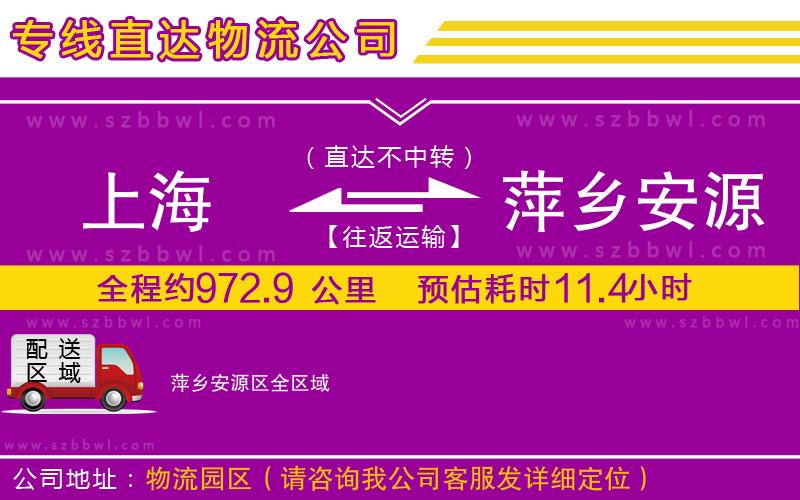 上海到萍鄉(xiāng)安源區(qū)物流公司