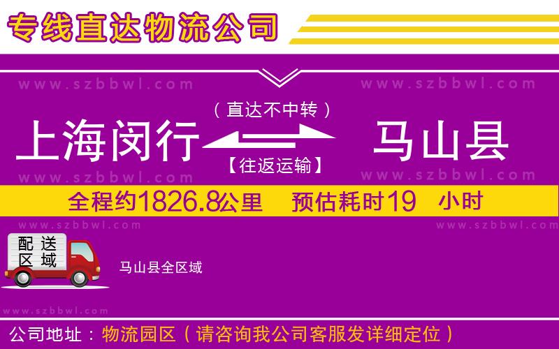 上海閔行區(qū)到馬山縣物流公司