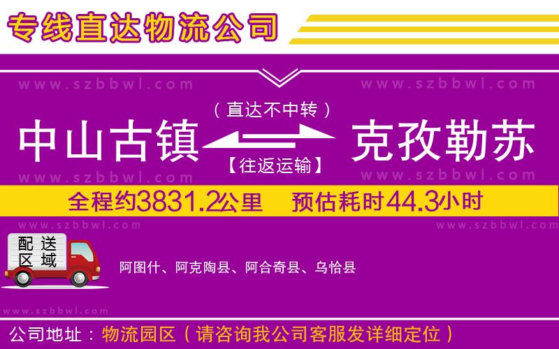 中山古鎮(zhèn)到克孜勒蘇柯爾克孜自治州物流專線