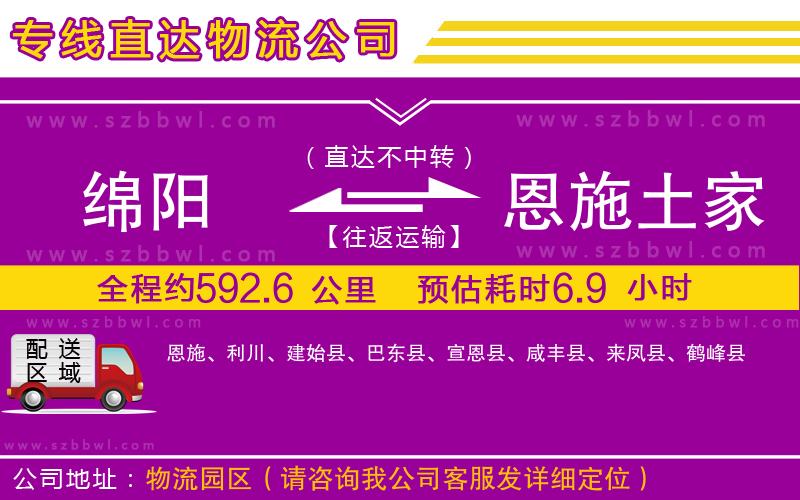 綿陽(yáng)到恩施土家族苗族自治州物流專(zhuān)線