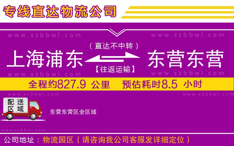 上海浦東區(qū)到東營東營區(qū)物流公司