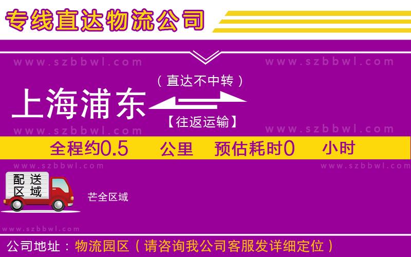 上海浦東區(qū)到芒物流專線