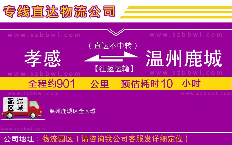 孝感到溫州鹿城區(qū)物流公司