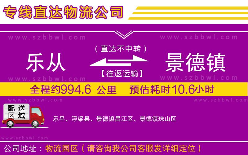 樂(lè)從到景德鎮(zhèn)物流專線