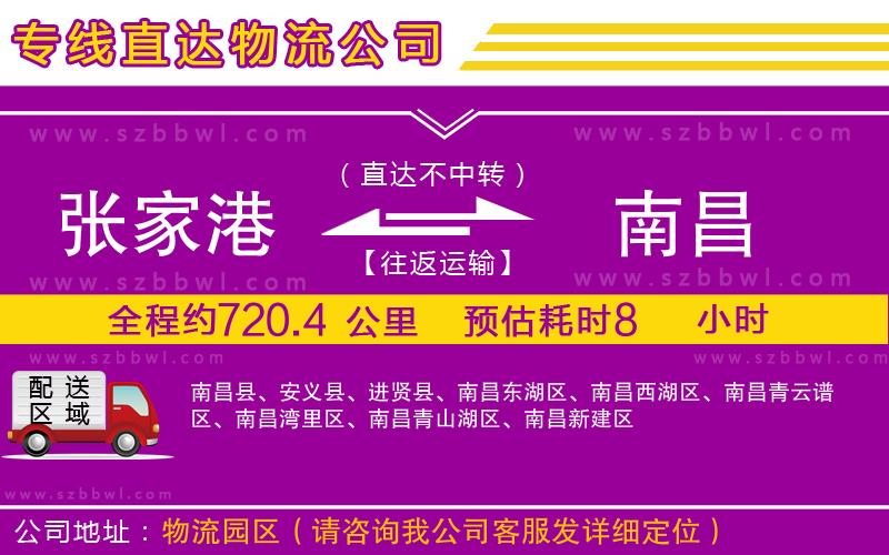 張家港到南昌貨運專線
