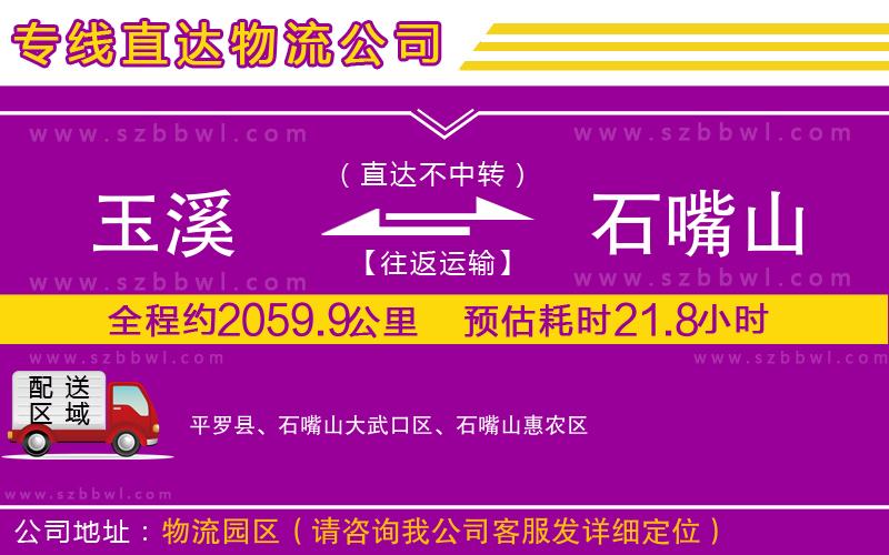 玉溪到石嘴山物流專線