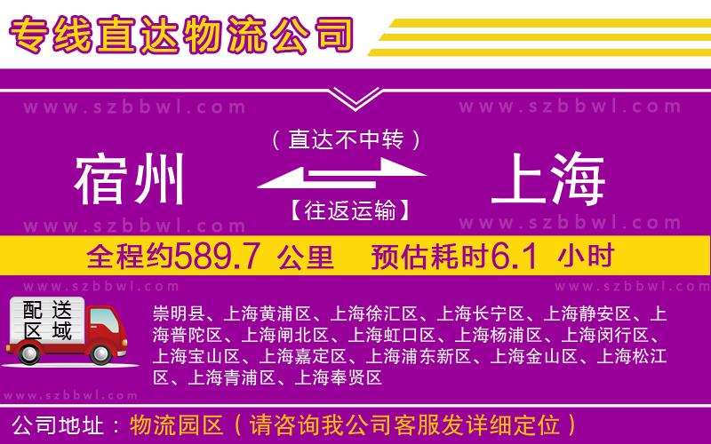 宿州到上海物流專線