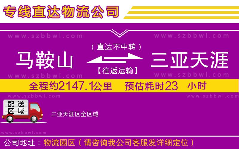 馬鞍山到三亞天涯區(qū)物流專線