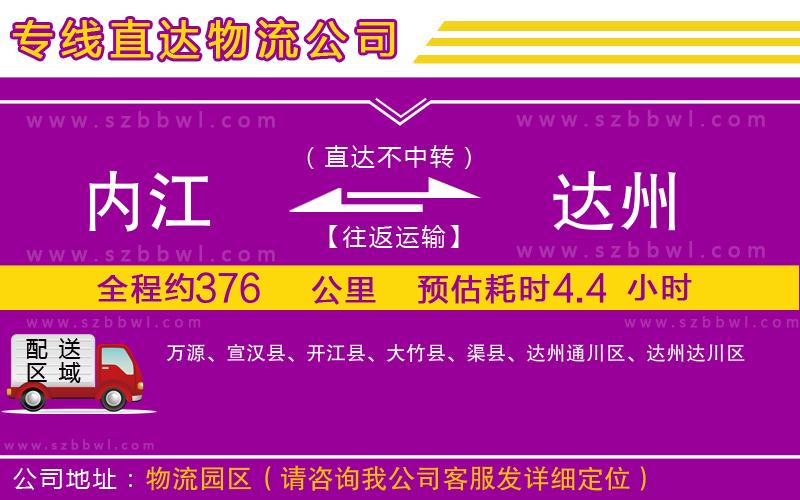 內(nèi)江到達(dá)州物流專線