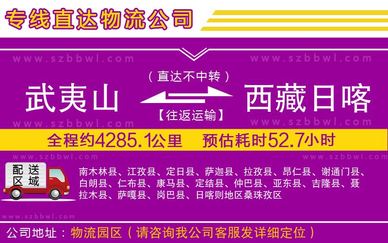 武夷山到西藏日喀則地區(qū)物流專線