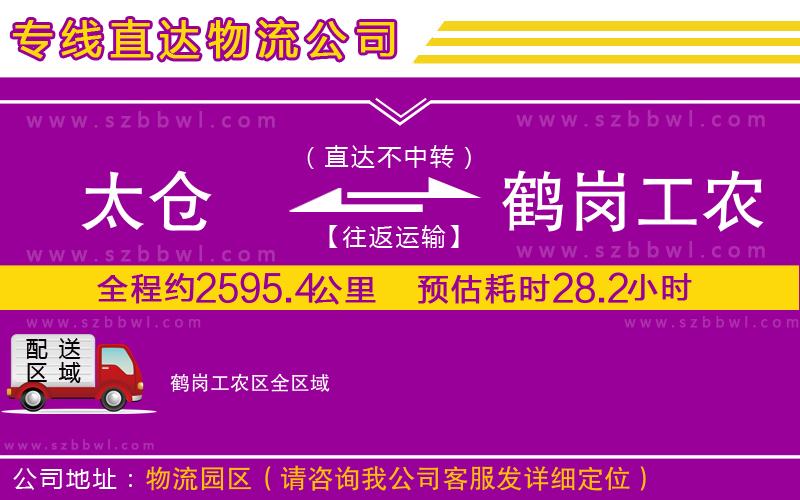 太倉到鶴崗工農(nóng)區(qū)貨運專線