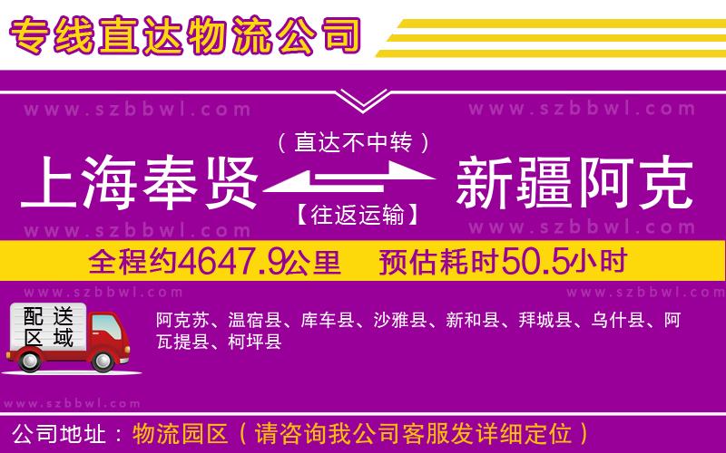 上海奉賢區(qū)到新疆阿克蘇地區(qū)物流公司