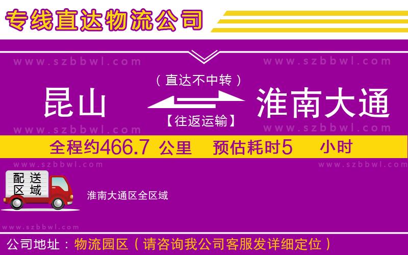 昆山到淮南大通區(qū)貨運專線