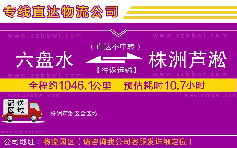 六盤水到株洲蘆淞區(qū)物流公司