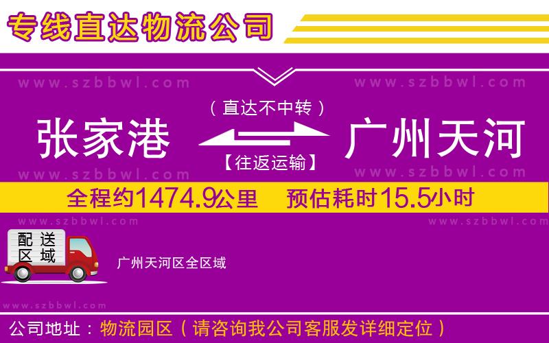 張家港到廣州天河區(qū)貨運專線