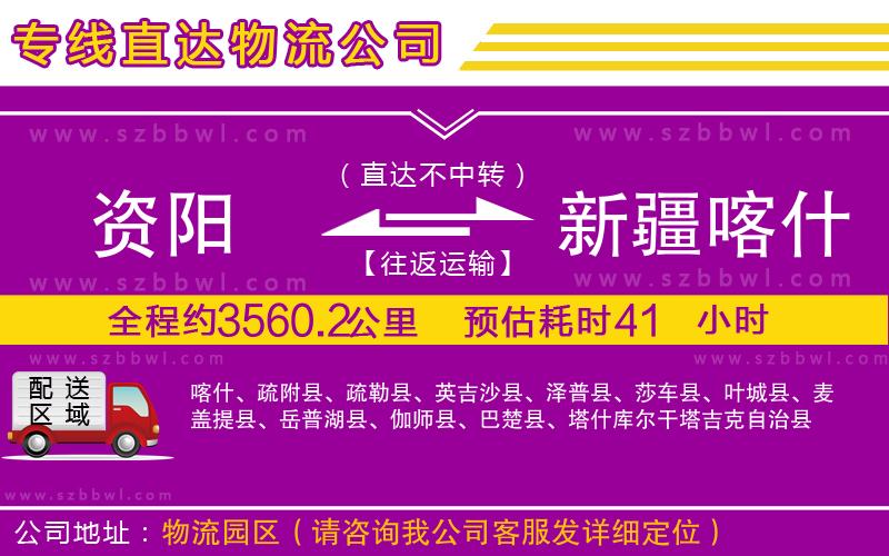 資陽到新疆喀什地區(qū)物流公司