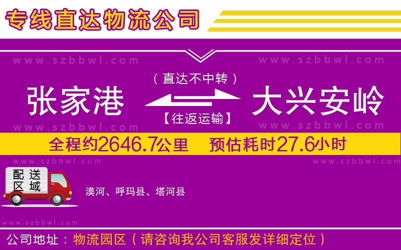 張家港到大興安嶺地區(qū)貨運專線