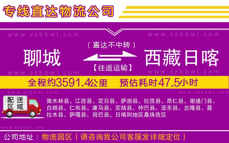 聊城到西藏日喀則地區(qū)物流專線