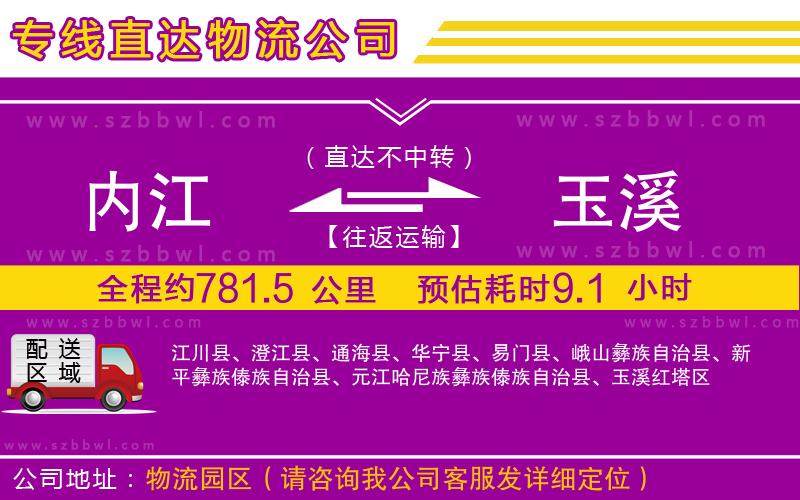 內(nèi)江到玉溪物流專線