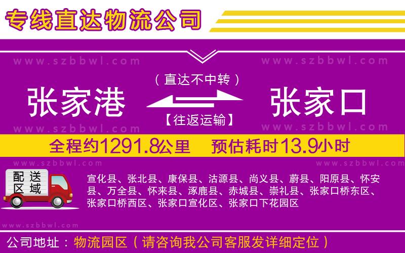 張家港到張家口貨運專線