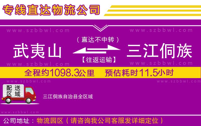 武夷山到三江侗族自治縣物流專線