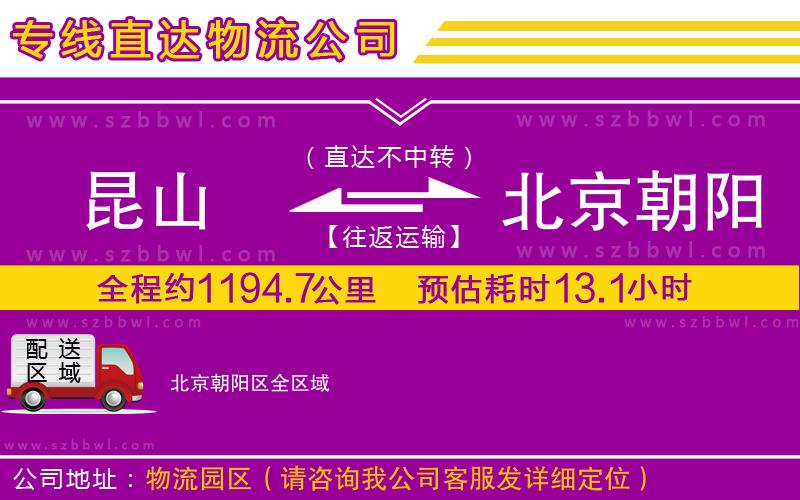 昆山到北京朝陽區(qū)貨運(yùn)專線