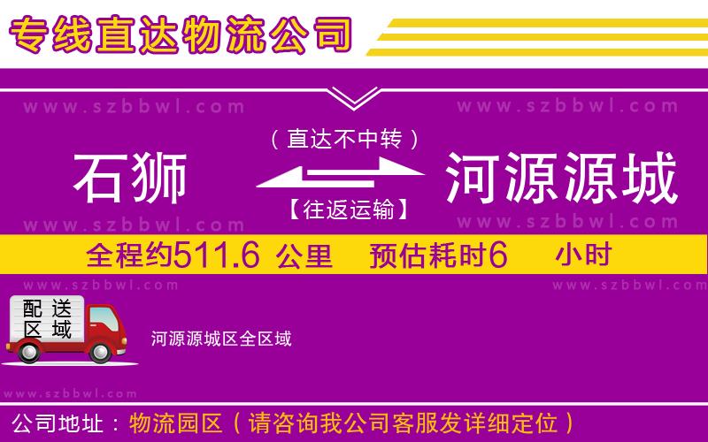 石獅到河源源城區(qū)貨運專線