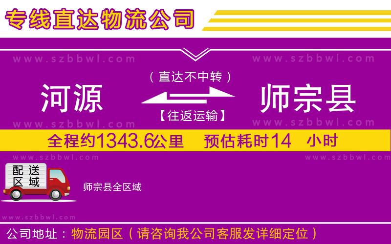 河源到師宗縣物流專線