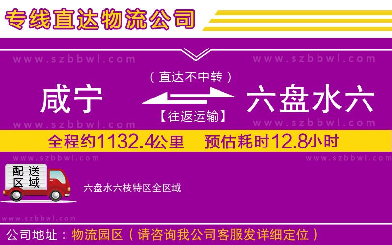 咸寧到六盤水六枝特區(qū)物流公司