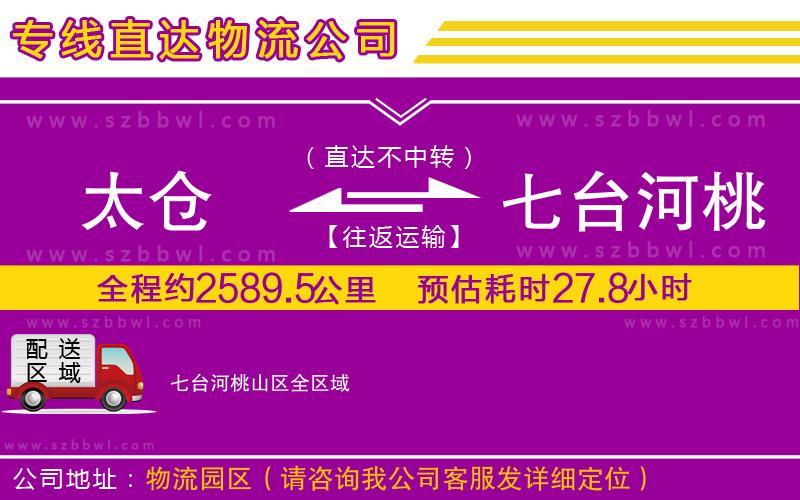 太倉(cāng)到七臺(tái)河桃山區(qū)貨運(yùn)專線