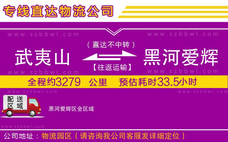 武夷山到黑河愛輝區(qū)物流專線