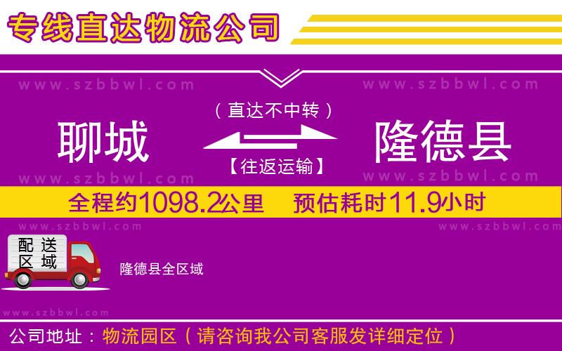 聊城到隆德縣物流公司