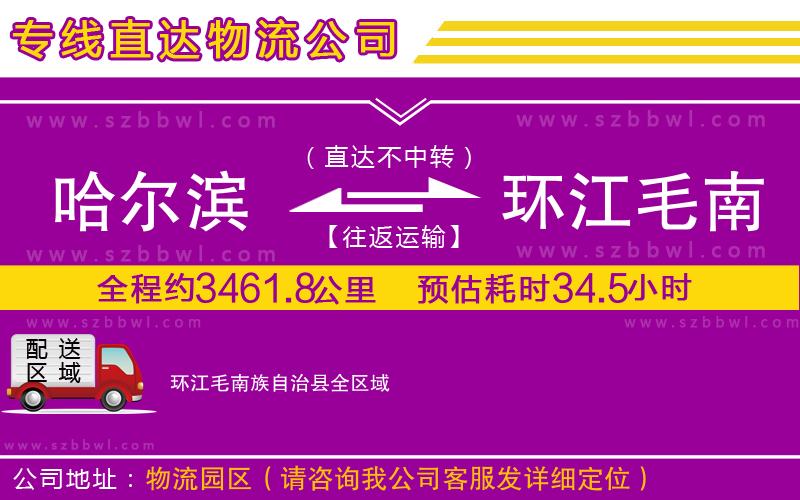 哈爾濱到環(huán)江毛南族自治縣物流公司