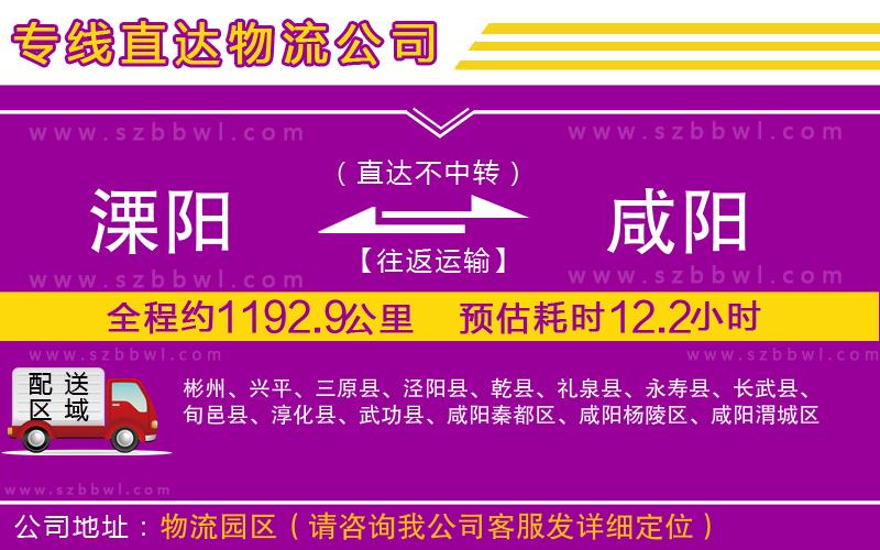 溧陽(yáng)到咸陽(yáng)物流公司