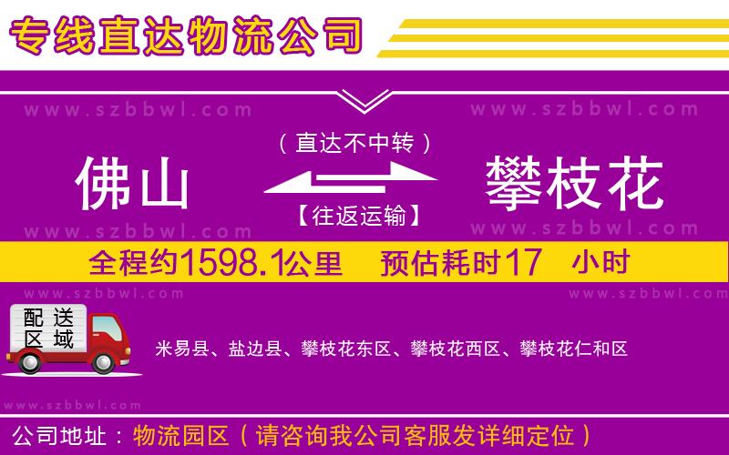 佛山到攀枝花貨運(yùn)專線