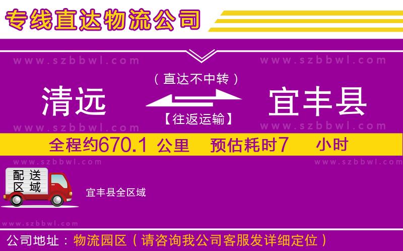 清遠(yuǎn)到宜豐縣物流公司