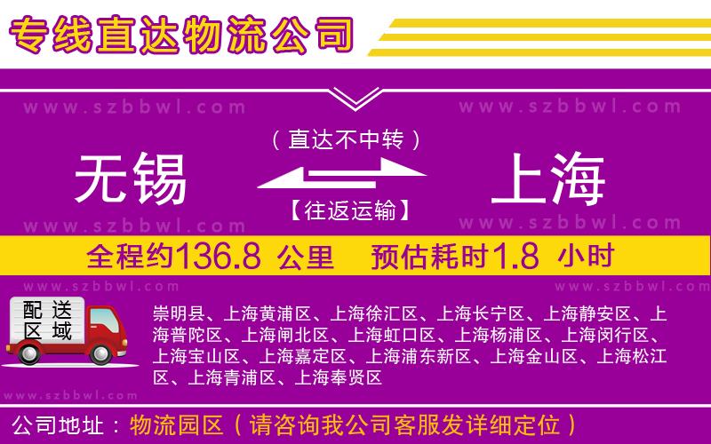 無(wú)錫到上海物流專(zhuān)線(xiàn)