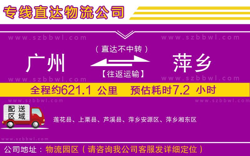 廣州到萍鄉(xiāng)貨運專線