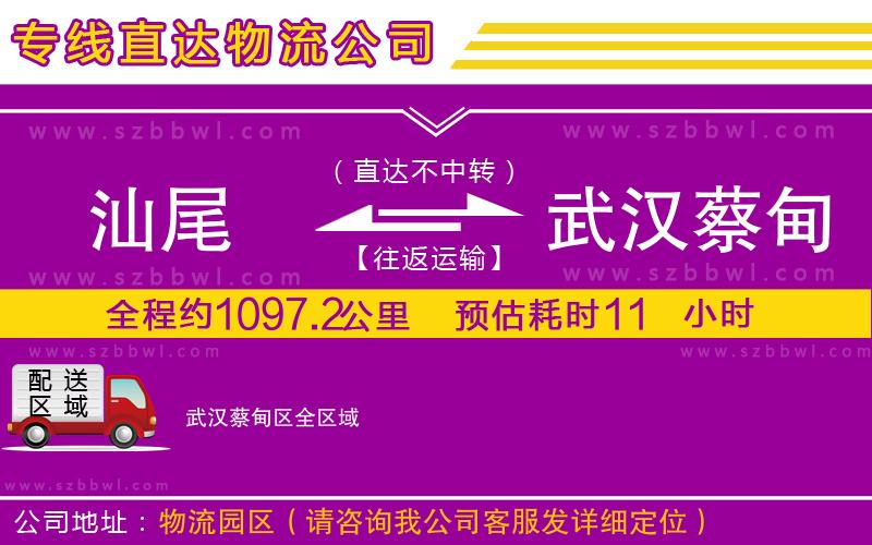 汕尾到武漢蔡甸區(qū)物流專線