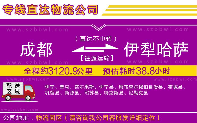 成都到伊犁哈薩克自治州貨運專線