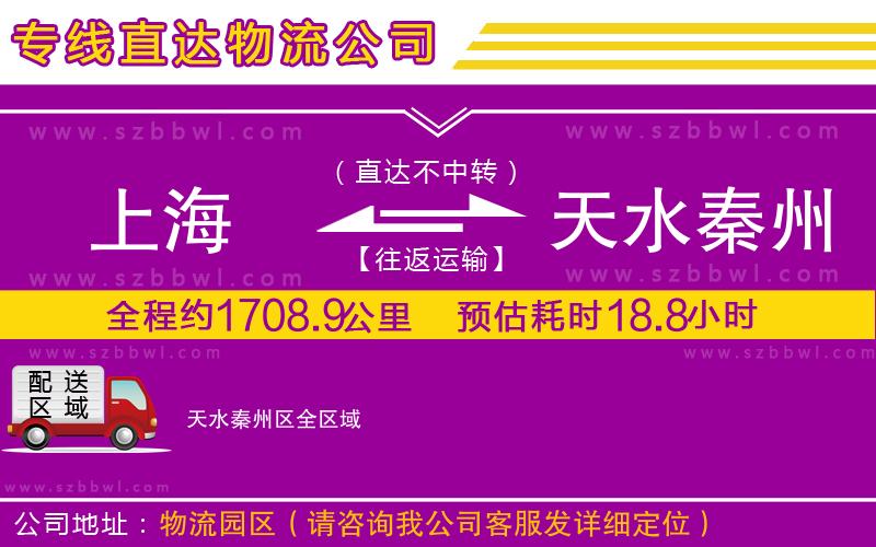 上海到天水秦州區(qū)貨運(yùn)專線