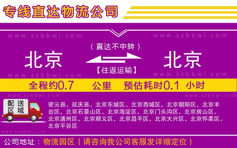 北京到北京貨運(yùn)專線