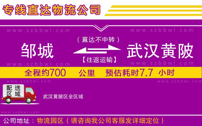 鄒城到武漢黃陂區(qū)物流公司