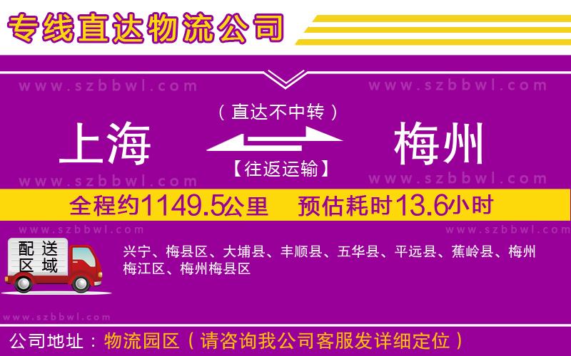 上海到梅州貨運(yùn)專線