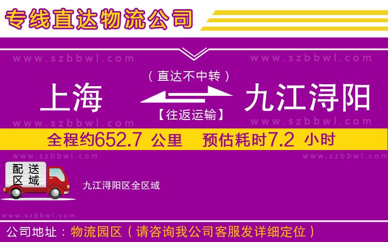 上海到九江潯陽區(qū)貨運專線