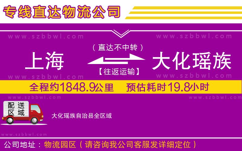 上海到大化瑤族自治縣貨運(yùn)專線