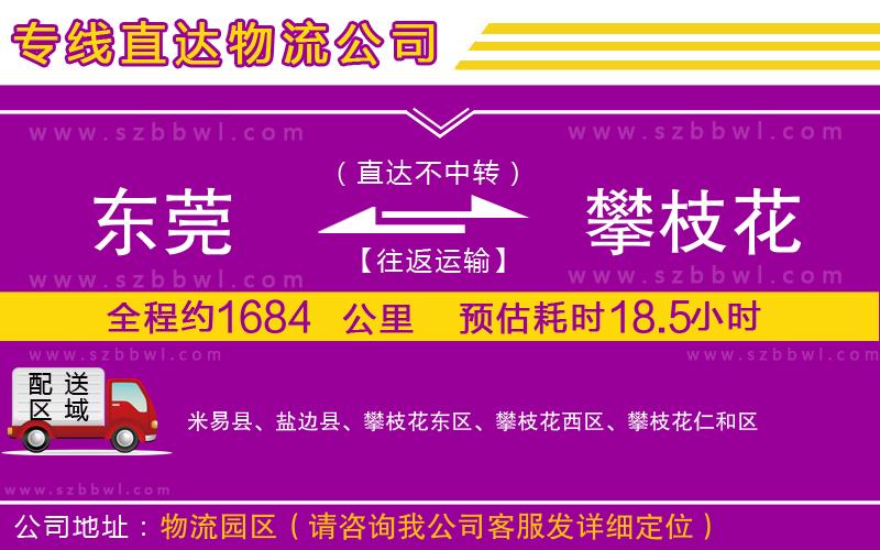 東莞到攀枝花貨運(yùn)專線