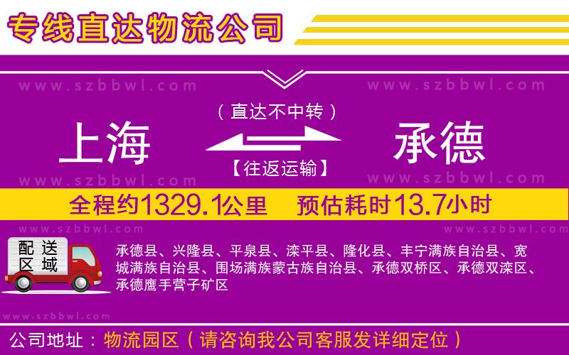 上海到承德貨運專線
